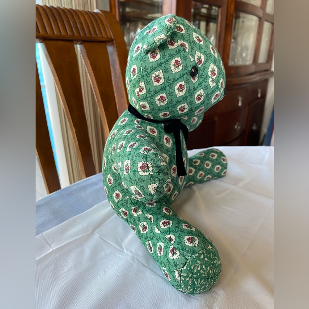 Vintage Vera Bradley retired print Kelly Greenfield teddy bear. - Picture 2 of 8